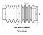 Osłona MIESZKOWA 70x88x116/260 DHOLLANDIA