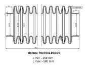 Osłona MIESZKOWA 70x70x116/300 DHOLLANDIA