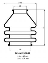 Osłona MIESZKOWA 20x36x63