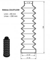 Osłona MIESZKOWA 22x37x150