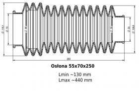 Osłona MIESZKOWA 55x70x250