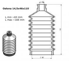 Osłona MIESZKOWA 14,5x46x110