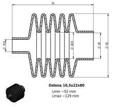 Osłona MIESZKOWA 10,5x22x70