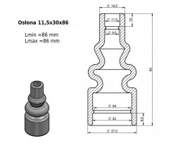 Osłona MIESZKOWA 11,5x30x86