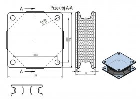 Amortyzator 125x125x45