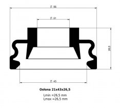 Osłona MIESZKOWA 21x43x26,5