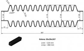 Osłona MIESZKOWA 30x30x267