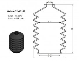 Osłona MIESZKOWA 12x42x98