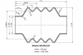 Osłona MIESZKOWA 36x36x110