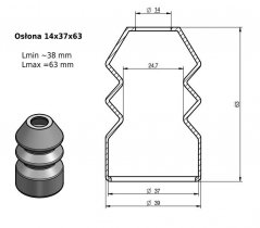 Osłona MIESZKOWA 14x37x63