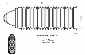 Osłona MIESZKOWA 22x74,5x225